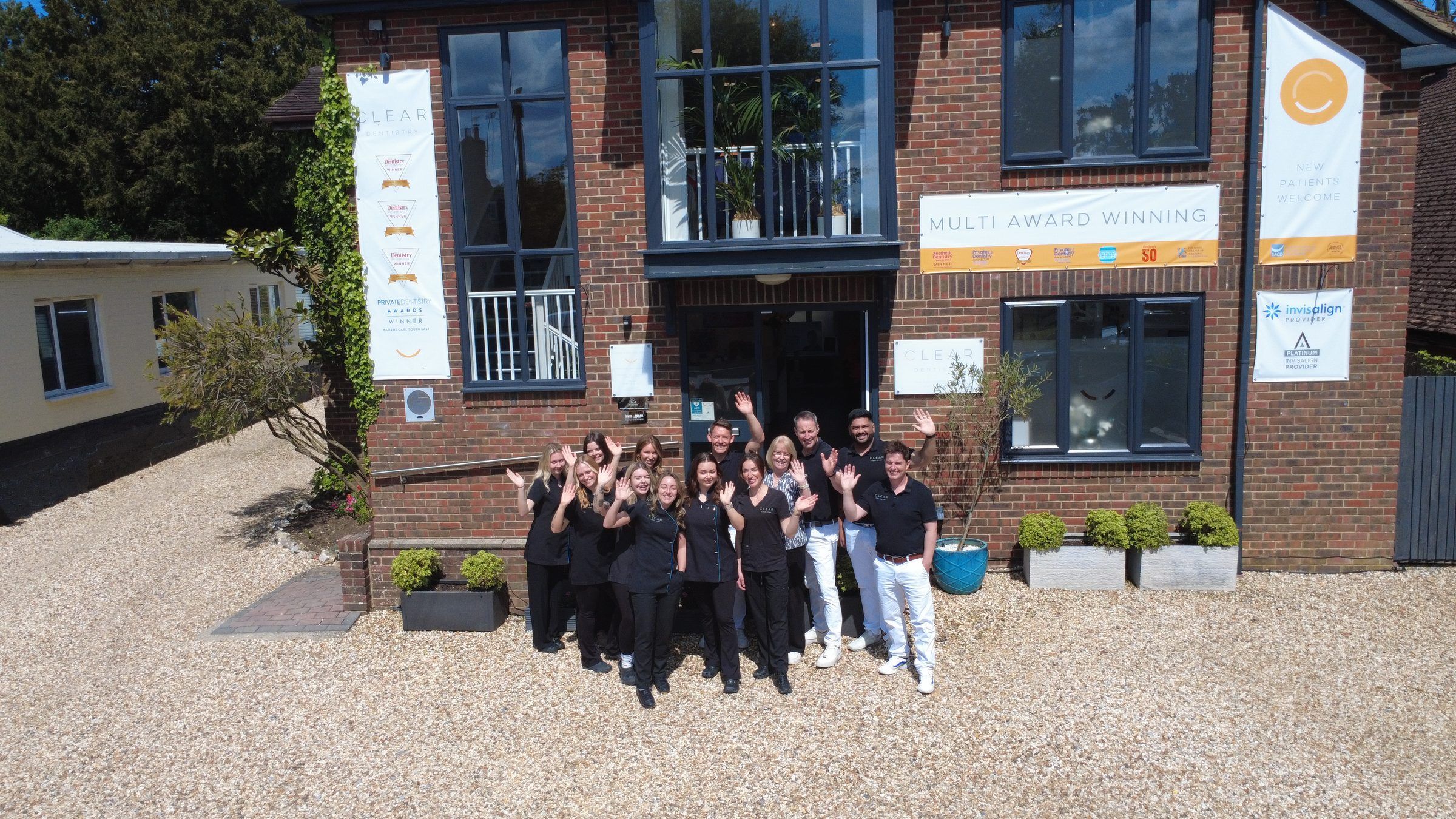 The Clear Dentistry team outside the practice